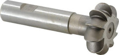 Whitney Tool Co. - 5/16" Radius, 11/16" Circle Diam, 1-3/4" Cutter Diam, Shank Connection, Convex Radius Cutter - 3/4" Shank Diam, 4" OAL, High Speed Steel, Uncoated, Profile Ground, 10 Teeth, Weldon Flat - Exact Tooling