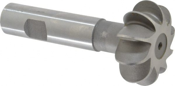 Whitney Tool Co. - 3/8" Radius, 3/4" Circle Diam, 1-7/8" Cutter Diam, Shank Connection, Convex Radius Cutter - 3/4" Shank Diam, 4" OAL, High Speed Steel, Uncoated, Profile Ground, 10 Teeth, Weldon Flat - Exact Tooling