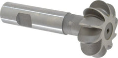 Whitney Tool Co. - 3/8" Radius, 3/4" Circle Diam, 1-7/8" Cutter Diam, Shank Connection, Convex Radius Cutter - 3/4" Shank Diam, 4" OAL, High Speed Steel, Uncoated, Profile Ground, 10 Teeth, Weldon Flat - Exact Tooling