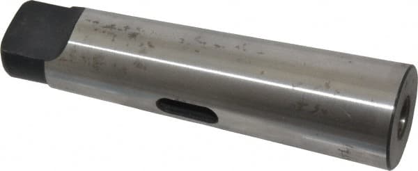 Interstate - MT1 Inside Morse Taper, MT4 Outside Morse Taper, Standard Reducing Sleeve - Soft with Hardened Tang, 1/4" Projection, 124mm OAL, 31.6mm Body Diam - Exact Tooling
