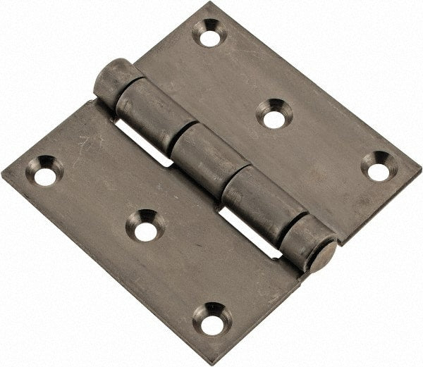 Made in USA - 3" Long x 3" Wide x 1/8" Thick, 302/304 Stainless Steel Commercial Hinge - 6 Holes, 0.25" Pin Diam - Exact Tooling