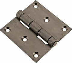 Made in USA - 3" Long x 3" Wide x 1/8" Thick, 302/304 Stainless Steel Commercial Hinge - 6 Holes, 0.25" Pin Diam - Exact Tooling