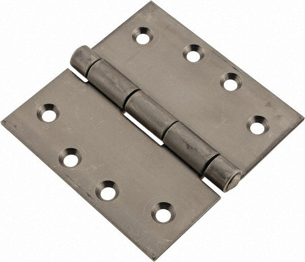 Made in USA - 4" Long x 4" Wide x 1/8" Thick, 302/304 Stainless Steel Commercial Hinge - 8 Holes, 0.25" Pin Diam - Exact Tooling