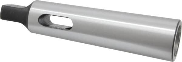 Interstate - MT3 Inside Morse Taper, MT4 Outside Morse Taper, Standard Reducing Sleeve - Soft with Hardened Tang, 3/4" Projection, 140mm OAL, 32.4mm Body Diam - Exact Tooling
