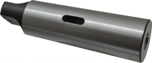 Interstate - MT2 Inside Morse Taper, MT5 Outside Morse Taper, Standard Reducing Sleeve - Hardened & Ground Throughout, 1/4" Projection, 247mm OAL, 30mm Body Diam - Exact Tooling