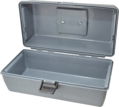 Flambeau - 1 Compartment Utility Tool Box - 13" Wide x 6" Deep x 6-1/4" High, Copolymer Resin, Gray - Exact Tooling