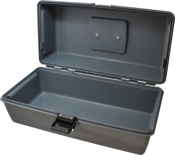 Flambeau - 1 Compartment Utility Tool Box - 15" Wide x 6-3/4" Deep x 6-1/2" High, Copolymer Resin, Gray - Exact Tooling