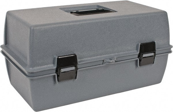 Flambeau - 1 Compartment Utility Tool Box - 15-5/8" Wide x 6-1/2" Deep x 7-3/4" High, Copolymer Resin, Gray - Exact Tooling