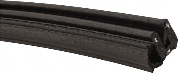 Made in USA - 11mm High, 3.5mm Max Compression, Keltan Clip On Gasket - 21-12 Door Gauge, 9.5mm Wide, Cut to Length - Exact Tooling