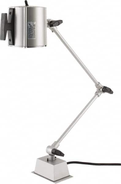 Electrix - 32 Inch, Swing Arm, Direct Mounted, Halogen, Gray, Desk Task Light - 55 Watt, 12 Volt, Nonmagnifying - Exact Tooling