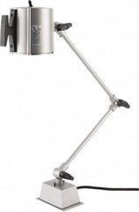 Electrix - 32 Inch, Swing Arm, Direct Mounted, Halogen, Gray, Desk Task Light - 55 Watt, 12 Volt, Nonmagnifying - Exact Tooling