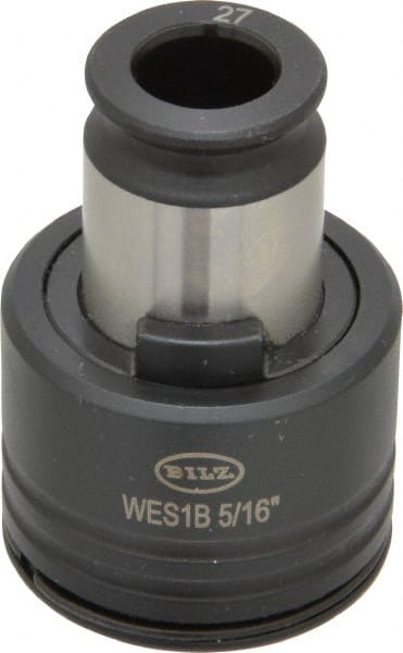 Bilz - 0.318" Tap Shank Diam, 0.238" Tap Square Size, 5/16" Tap, #1 Tapping Adapter - 0.2756" Projection, 0.669" Tap Depth, 1.1221" OAL, 3/4" Shank OD, Through Coolant, Series WES 1 - Exact Tooling
