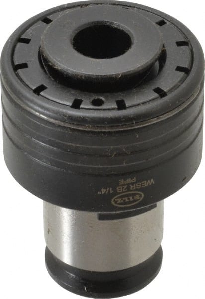Bilz - 9/16" Tap Shank Diam, 0.421" Tap Square Size, 1/4" Pipe Tap, #2 Tapping Adapter - 0.4331" Projection, 1.181" Tap Depth, 1.8111" OAL, 1.22" Shank OD, Through Coolant, Series WES 2 - Exact Tooling