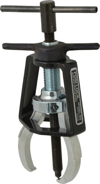 Posi Lock Puller - Steel 2-Jaw Miniature Bearing Puller - 2-1/4" Reach, For Bearings, Gears & Pulleys - Exact Tooling