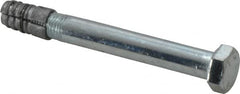 Made in USA - 3/8" Diam, 3/8" Drill, 3" OAL, Taper Bolt Concrete Anchor - Grade 5 Steel, Zinc-Plated Finish, Hex Head, Hex Drive - Exact Tooling