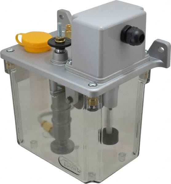 Trico - 2 L Reservoir Capacity, 3 - 6 cm Output per Cycle, 36-72 cm Output per Hour, Electric Central Lubrication System - 5 Min Interval Between Cycles, 130mm Wide x 225mm High, 110 Volts, Oil, 5/16-24 Outlet Thread - Exact Tooling