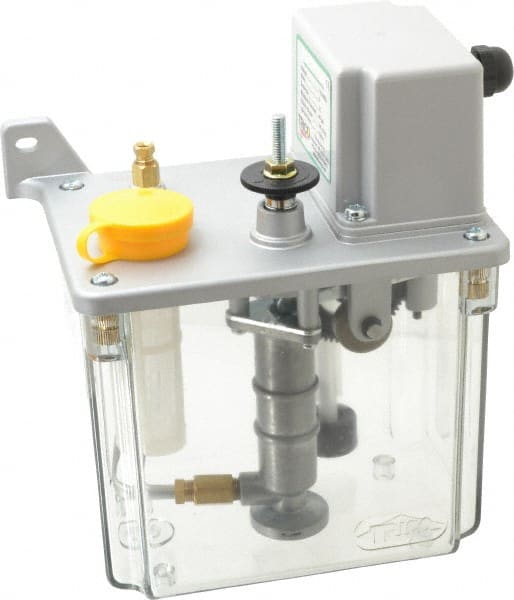 Trico - 2 L Reservoir Capacity, 3 - 6 cm Output per Cycle, 18-36 cm Output per Hour, Electric Central Lubrication System - 10 Min Interval Between Cycles, 130mm Wide x 225mm High, 110 Volts, Oil, 5/16-24 Outlet Thread - Exact Tooling