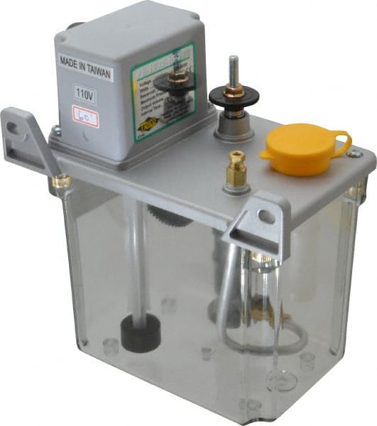Trico - 2 L Reservoir Capacity, 3 - 6 cm Output per Cycle, 3 - 6 cm Output per Hour, Electric Central Lubrication System - 60 Min Interval Between Cycles, 130mm Wide x 225mm High, 110 Volts, Oil, 5/16-24 Outlet Thread - Exact Tooling