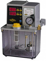 Trico - 8 L Reservoir Capacity, 0.2 cm Output per Hour, Electric Central Lubrication System - 3-999 Min Interval Between Cycles, 201mm Wide x 310mm High, 110 Volts, Oil, 5/16-24 Outlet Thread - Exact Tooling