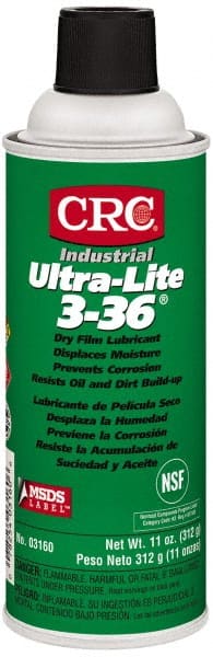 CRC - 16 oz Aerosol Dry Film Lubricant - Amber, -40°F to 300°F, Food Grade - Exact Tooling