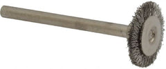 Osborn - 5/8" OD, 1/8" Shank Diam, Crimped Stainless Steel Wheel Brush - 0.005" Filament Diam, 25,000 RPM - Exact Tooling