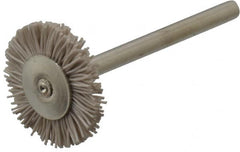 Osborn - 3/4" OD, 1/8" Shank Diam, Nylon Wheel Brush - 3/32" Face Width, 6,000 RPM - Exact Tooling