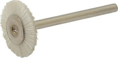Osborn - 3/4" OD, 1/8" Shank Diam, Nylon Wheel Brush - 3/32" Face Width, 6,000 RPM - Exact Tooling