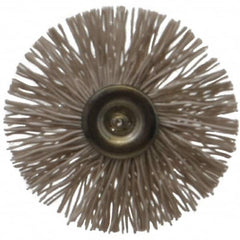 Osborn - 1-1/2" OD, 1/8" Shank Diam, Nylon Wheel Brush - 3/32" Face Width, 6,000 RPM - Exact Tooling