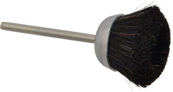 Osborn - 1" Diam, 1/8" Shank Straight Wire Cup Brush - 0.012" Filament Diam, 25,000 Max RPM - Exact Tooling
