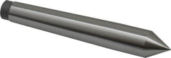 Value Collection - 0.48" Head Diam, Steel Standard Point Solid Dead Center - 1MT Morse Taper, 0.48" Point Diam, 3-5/32" OAL - Exact Tooling