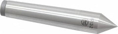 Value Collection - 0.71" Head Diam, Steel Standard Point Solid Dead Center - 2MT Morse Taper, 0.71" Point Diam, 3-15/16" OAL - Exact Tooling
