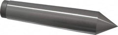 Value Collection - 1.24" Head Diam, Steel Standard Point Solid Dead Center - 4MT Morse Taper, 1.24" Point Diam, 6-5/16" OAL - Exact Tooling