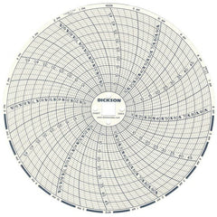 Dickson - 50°C, 24 Hour Recording Time Chart - 6 Inch Diameter, 0 to 95% Humidity, Use with TH6 Recorders - Exact Tooling
