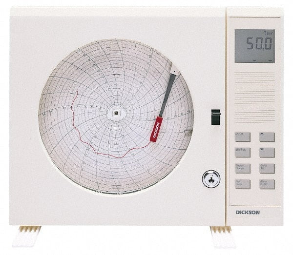 Dickson - 32 to 122°F, 24 Hour Recording Time Chart - 8 Inch Diameter, Use with Esx Recorders - Exact Tooling