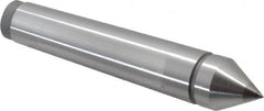 Value Collection - 0.71" Head Diam, Carbide-Tipped Steel Standard Point Solid Dead Center - 2MT Morse Taper, 0.71" Point Diam, 3.94" OAL - Exact Tooling