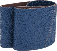 Made in USA - 3" Wide x 21" OAL, 24 Grit, Zirconia Alumina Abrasive Belt - Zirconia Alumina, Very Coarse, Coated, X Weighted Cloth Backing - Exact Tooling