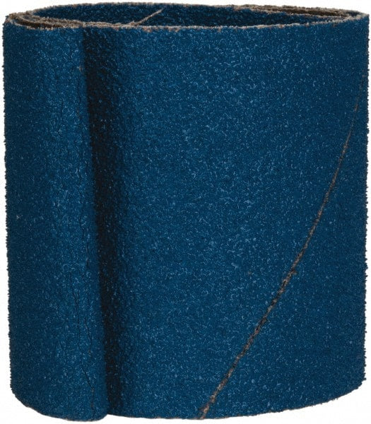 Made in USA - 4" Wide x 36" OAL, 36 Grit, Zirconia Alumina Abrasive Belt - Zirconia Alumina, Very Coarse, Coated, X Weighted Cloth Backing - Exact Tooling