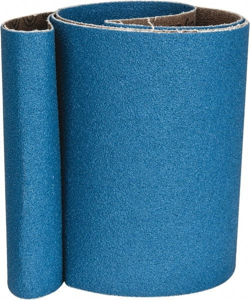 Made in USA - 4" Wide x 36" OAL, 80 Grit, Zirconia Alumina Abrasive Belt - Zirconia Alumina, Medium, Coated - Exact Tooling