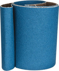 Made in USA - 4" Wide x 36" OAL, 80 Grit, Zirconia Alumina Abrasive Belt - Zirconia Alumina, Medium, Coated - Exact Tooling