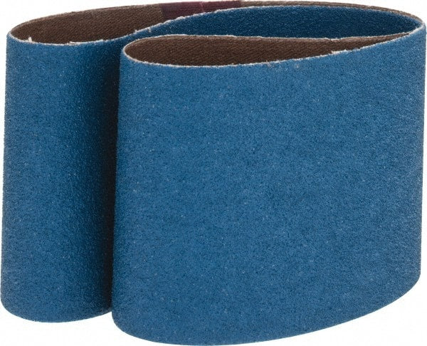 Made in USA - 3" Wide x 24" OAL, 60 Grit, Zirconia Alumina Abrasive Belt - Zirconia Alumina, Medium, Coated, X Weighted Cloth Backing - Exact Tooling