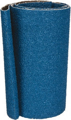 Made in USA - 6" Wide x 48" OAL, 36 Grit, Zirconia Alumina Abrasive Belt - Zirconia Alumina, Very Coarse, Coated, X Weighted Cloth Backing - Exact Tooling