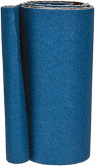 Made in USA - 6" Wide x 48" OAL, 60 Grit, Zirconia Alumina Abrasive Belt - Zirconia Alumina, Medium, Coated, X Weighted Cloth Backing - Exact Tooling
