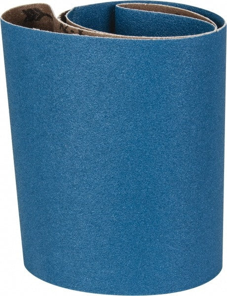 Made in USA - 6" Wide x 48" OAL, 80 Grit, Zirconia Alumina Abrasive Belt - Zirconia Alumina, Medium, Coated, Cloth Backing - Exact Tooling