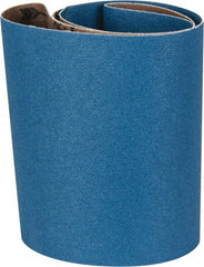 Made in USA - 6" Wide x 48" OAL, 80 Grit, Zirconia Alumina Abrasive Belt - Zirconia Alumina, Medium, Coated, Cloth Backing - Exact Tooling