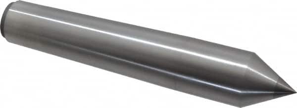 Made in USA - Carbide-Tipped Alloy Steel Standard Point Solid Dead Center - 4MT Morse Taper, 6-3/4" OAL - Exact Tooling