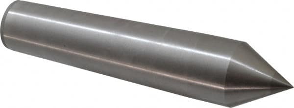 Made in USA - Carbide-Tipped Alloy Steel Standard Point Solid Dead Center - 5MT Morse Taper, 8-1/2" OAL - Exact Tooling