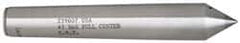 Made in USA - Carbide-Tipped Alloy Steel Standard Point Solid Dead Center - B&S 7 Brown & Sharpe Taper, 4-1/2" OAL - Exact Tooling