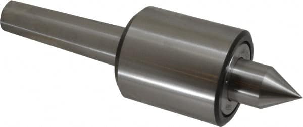 Riten - MT4 Taper Shank, 2-7/8" Head Diam 9,000 Lb Capacity Live Center - 5,500 Max RPM, 3-3/16" Head Length, 1-1/4" Point Diam, 2" Point Len, 2,200 Lb Max Workpc, Standard Point - Exact Tooling