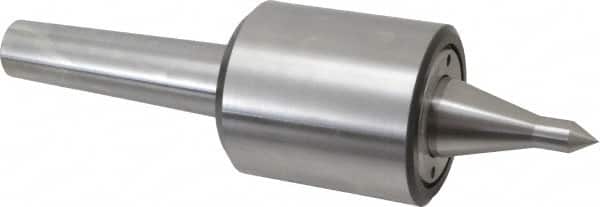 Riten - MT4 Taper Shank, 2-7/8" Head Diam 1,100 Lb Capacity Live Center - 5,500 Max RPM, 3-5/16" Head Length, 1/2" Point Diam, 2-1/2" Point Len, 1,100 Lb Max Workpc, 15/16" Tip Diam, Long Point - Exact Tooling