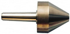 Riten - MT5 Taper Shank, 9" Head Diam 14,000 Lb Capacity Live Center - 6-5/8" Head Length, 4" Point Diam, 6-5/8" Point Len, 7,000 Lb Max Workpc, Bull Nose Point - Exact Tooling